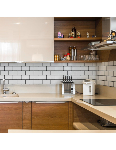 Azulejos Autoadhesivos Art3d 10 Piezas 32x27 cm Blanco