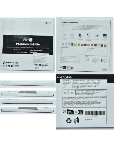 Azulejos Autoadhesivos Art3d 10 Piezas 32x27 cm Blanco