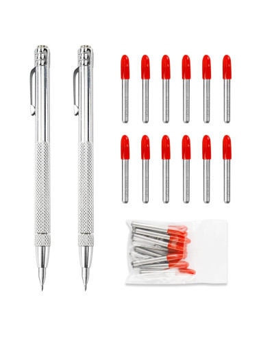 Juego de Grabado Jokupey 2PCS Carburo Tungsteno 12 Puntas