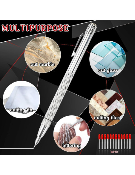 Juego de Grabado Jokupey 2PCS Carburo Tungsteno 12 Puntas