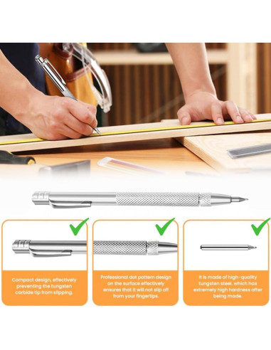 Herramienta de Scribe Eyech 2 Piezas Carburo Tungsteno Grabador