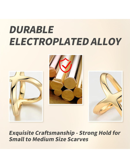 Juego de 3 Clips en Forma de X para Bufandas BRBASAP