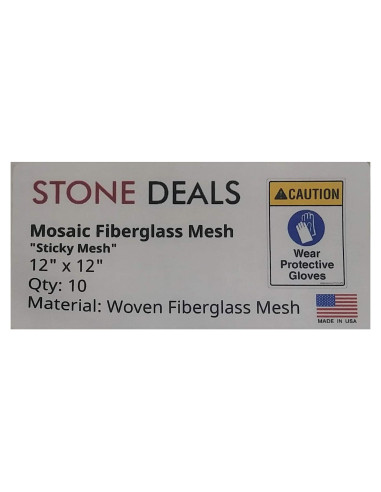 Malla Adhesiva de Fibra de Vidrio Stone Deals 30.48x30.48 cm - 10 Hojas