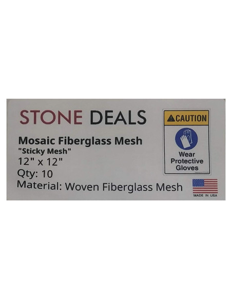 Malla Adhesiva de Fibra de Vidrio Stone Deals 30.48x30.48 cm - 10 Hojas