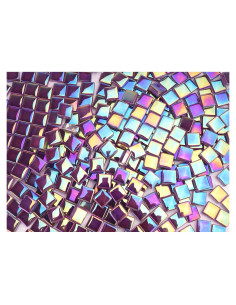 Azulejos de Mosaico de Vidrio CHICSHIS 300g Púrpura 10mm