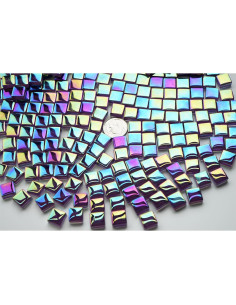 Azulejos de Mosaico de Vidrio CHICSHIS 300g Púrpura 10mm 2