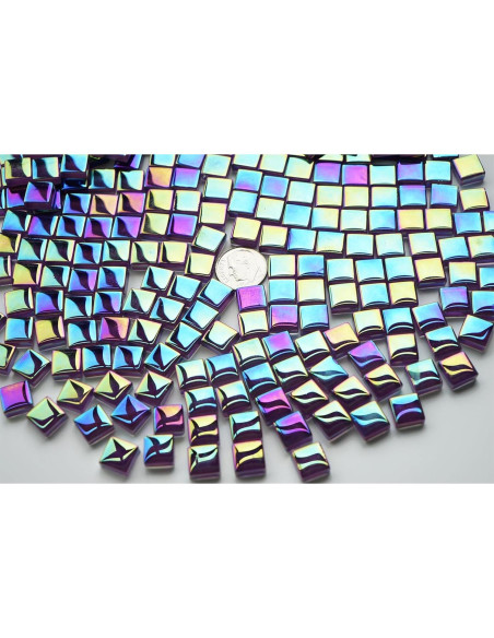 Azulejos de Mosaico de Vidrio CHICSHIS 300g Púrpura 10mm