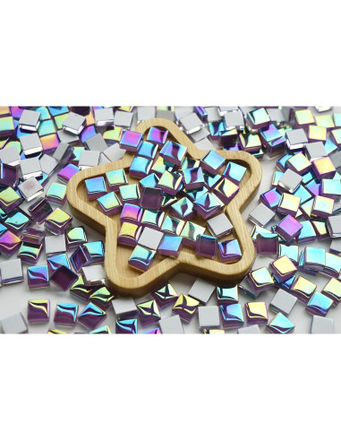 Azulejos de Mosaico de Vidrio CHICSHIS 300g Púrpura 10mm