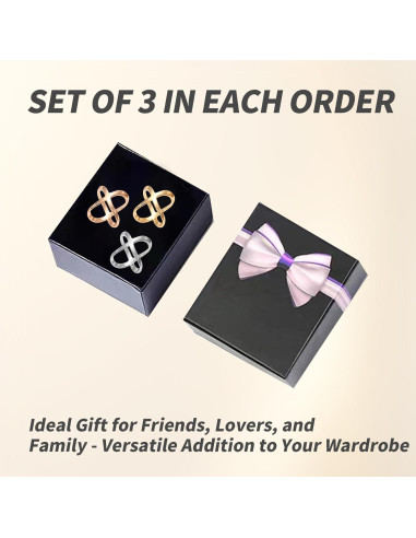 Juego de 3 Clips en Forma de X para Bufandas BRBASAP