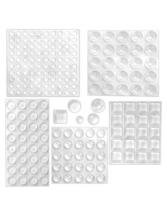 202 Almohadillas Adhesivas Transparentes de Silicona para Muebles