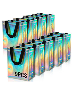 Bolsas de Regalo Iridiscentes MAQIHAN - 9 Piezas Reutilizables
