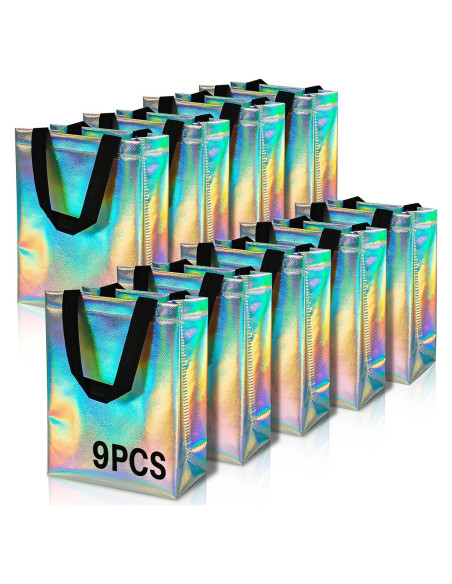 Bolsas de Regalo Iridiscentes MAQIHAN - 9 Piezas Reutilizables