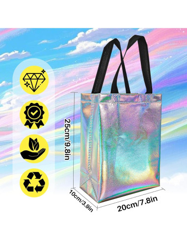 Bolsas de Regalo Iridiscentes MAQIHAN - 9 Piezas Reutilizables