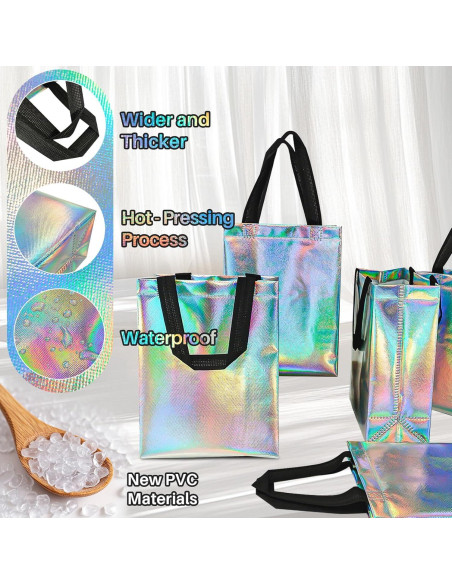 Bolsas de Regalo Iridiscentes MAQIHAN - 9 Piezas Reutilizables