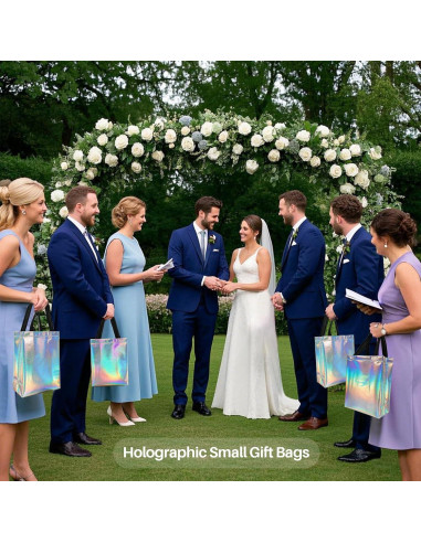 Bolsas de Regalo Iridiscentes MAQIHAN - 9 Piezas Reutilizables