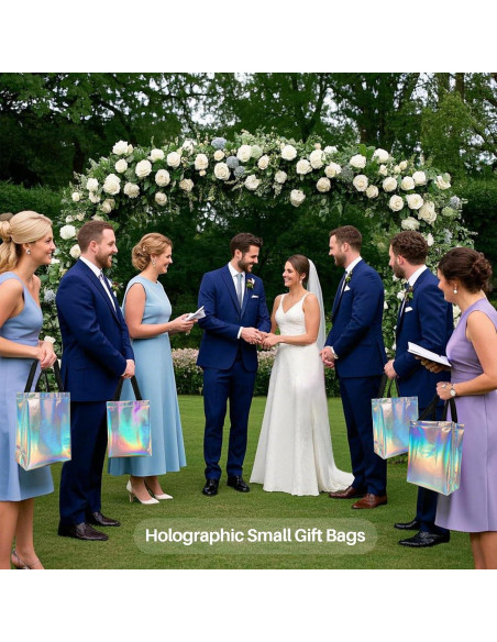 Bolsas de Regalo Iridiscentes MAQIHAN - 9 Piezas Reutilizables