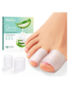 Protectores de Dedos Welnove - 12 Mangas de Silicona con Aloe Vera