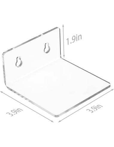 Estantes Flotantes de Acrílico LUOBAO 4 Piezas 9.9 cm