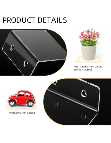 Estantes Flotantes de Acrílico LUOBAO 4 Piezas 9.9 cm