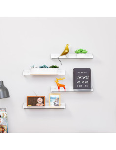 Estantes Acrílicos Yieach 4 Piezas para Pared Sin Perforación 2