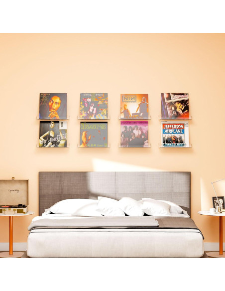 Estantes Acrílicos Yieach 4 Piezas para Pared Sin Perforación