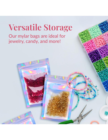 Bolsas Mylar Reutilizables Prestee 100 Piezas 10x15 cm