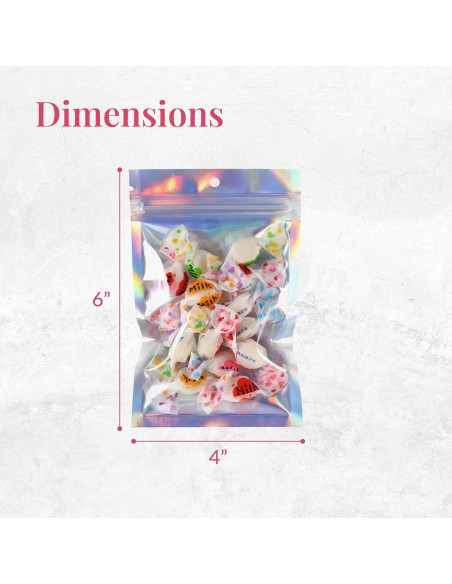 Bolsas Mylar Reutilizables Prestee 100 Piezas 10x15 cm