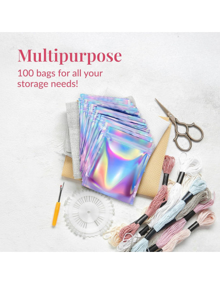 Bolsas Mylar Reutilizables Prestee 100 Piezas 10x15 cm