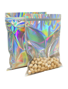 50 Bolsas Holográficas Reutilizables 20x30 cm HRX Package