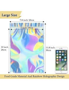 50 Bolsas Holográficas Reutilizables 20x30 cm HRX Package 2