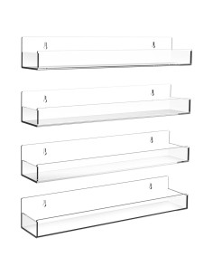 Estantes Flotantes de Acrílico SOVQUEST 38.1x7.1cm (4 Pzs)
