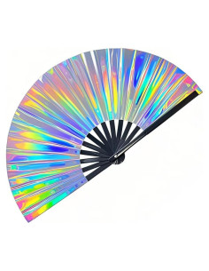 Abanico Plegable de Mano dmjuncong 63cm Color Lásers