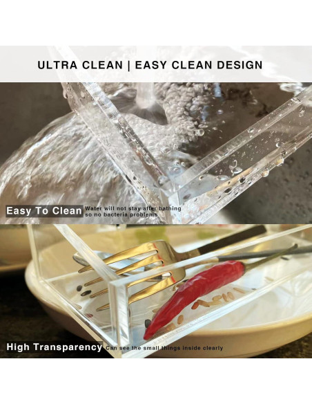 Estantes de Ducha Bakzon de Acrílico Transparente - 2 Piezas