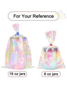 Bolsas de Celofán Iridiscentes HRX 120pcs 15.24x22.86 cm 2