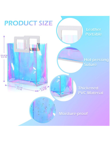 18 Bolsas de Regalo Holográficas Newwiee 20x20cm PVC