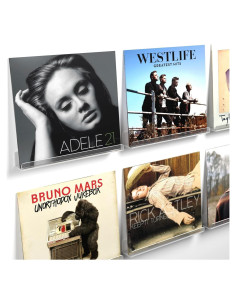 Estante de Pared Acrílico Transparente Laurensory 30 cm - Paquete de 6