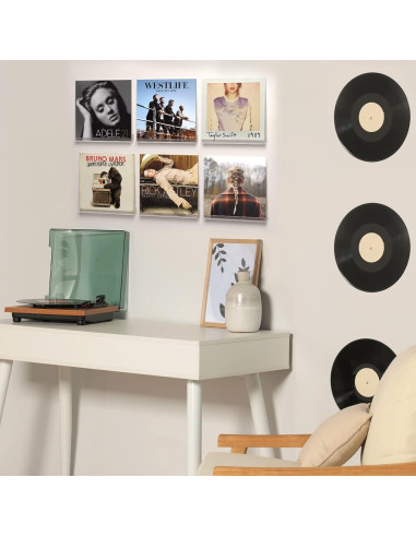 Estante de Pared Acrílico Transparente Laurensory 30 cm - Paquete de 6