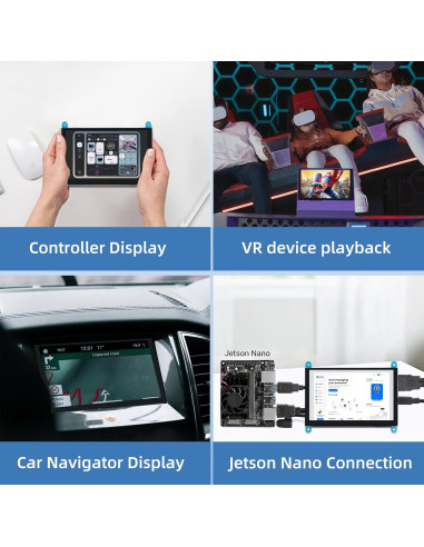 Monitor Táctil Capacitivo 5" iPistBit 800x480 HDMI Raspberry Pi