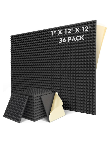 Paquete de 36 Paneles Acústicos Aislantes BEEQUIET 30.48x30.48cm