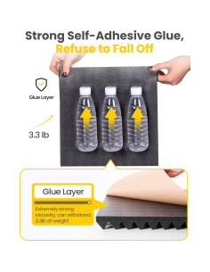 Paquete de 36 Paneles Acústicos Aislantes BEEQUIET 30.48x30.48cm 2