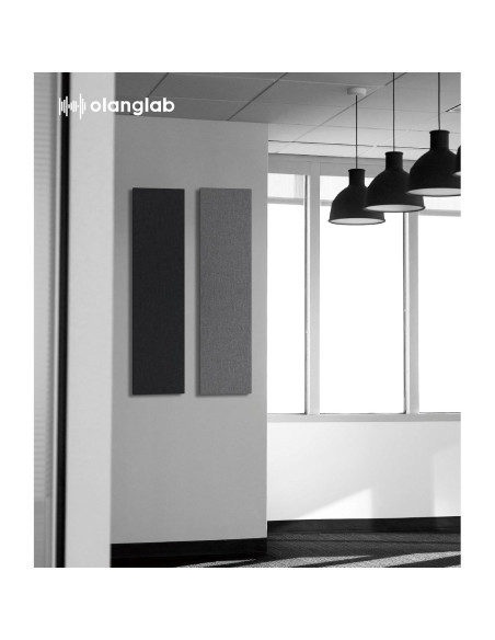 Paneles Acústicos Olanglab Absorbentes de Sonido 4 Pzas 48x12 cm Gris