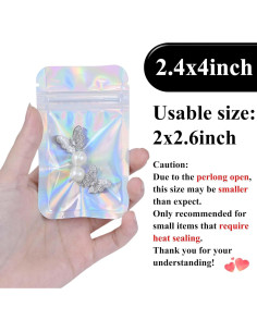 Bolsa de Mylar Reutilizable Millefiore 100 Unidades Holográfico 6.1x10.2cm 2