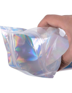 100 Bolsas Resealables Mylar 10x15 cm a Prueba de Olores 2