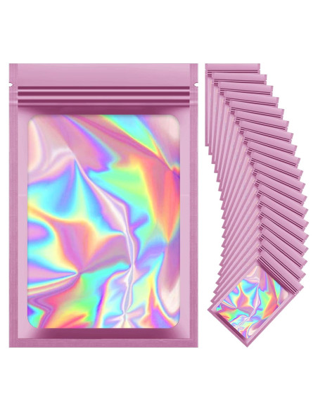 100 Bolsas Mylar Reutilizables LoraLosa 10.4x15 cm Rosa