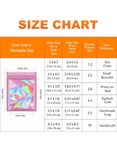 100 Bolsas Mylar Reutilizables LoraLosa 10.4x15 cm Rosa