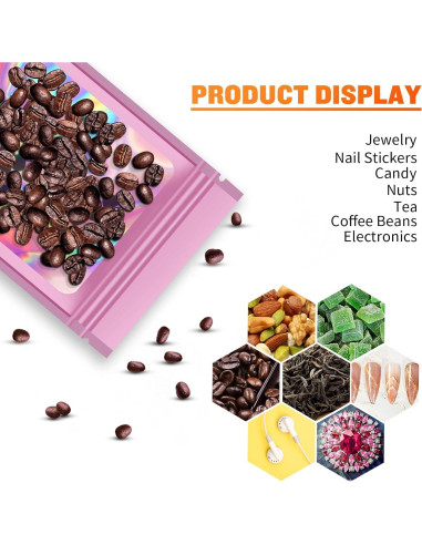 100 Bolsas Mylar Reutilizables LoraLosa 10.4x15 cm Rosa