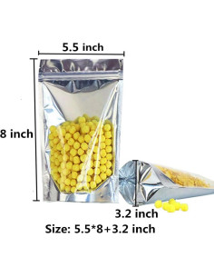 100 Bolsas Reutilizables de Aluminio SixWe 13.97x20.32 cm 2