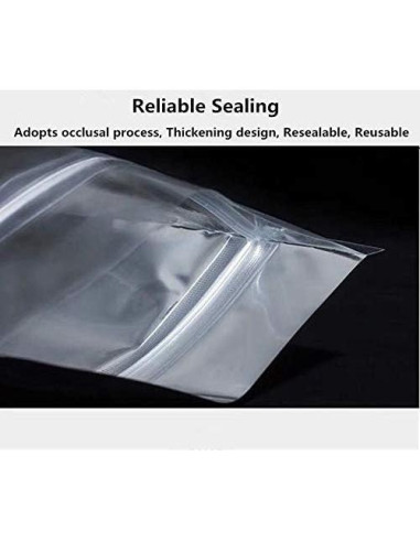 100 Bolsas Reutilizables de Aluminio SixWe 13.97x20.32 cm