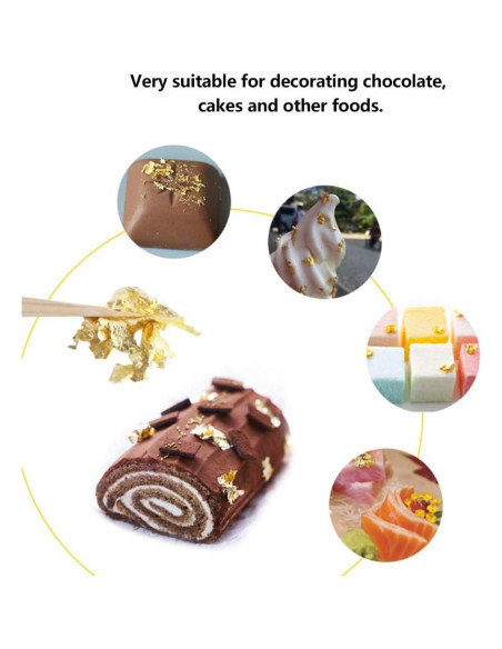 Hoja de Oro Comestible Lwuey 10g para Decoración de Pasteles