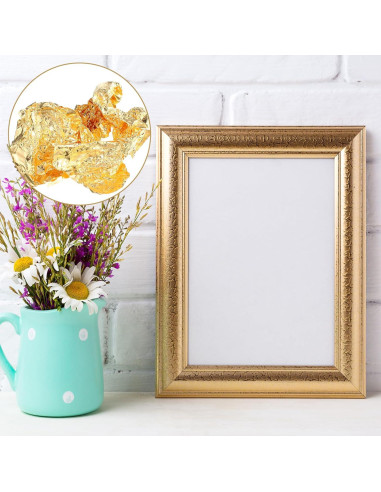 Bememo 100 Hojas de Hoja de Oro Imitación 14x14 cm para Manualidades